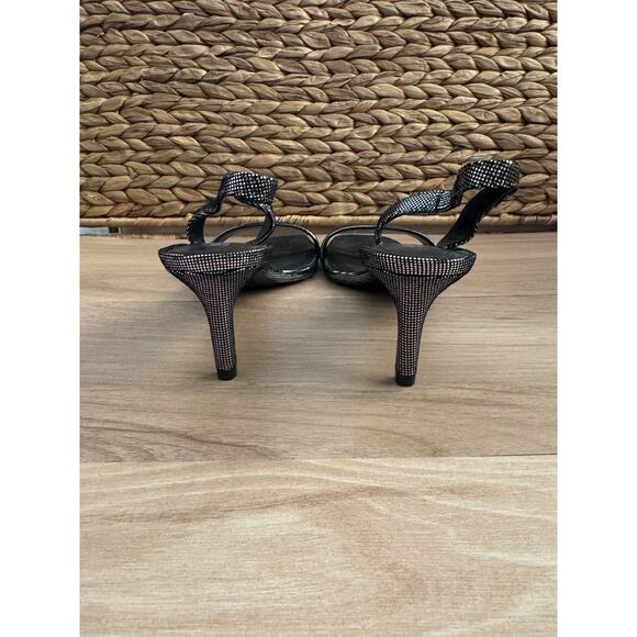 NIB! Michael Michael Kors Mila Metallic Foil Suede Sandal - Picture 7 of 9